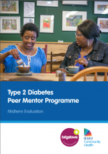 Type 2 diabetes peer mentor programme: Midterm evaluation